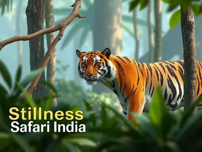 Stillness Safari India game screenshot showing tiger in jungle